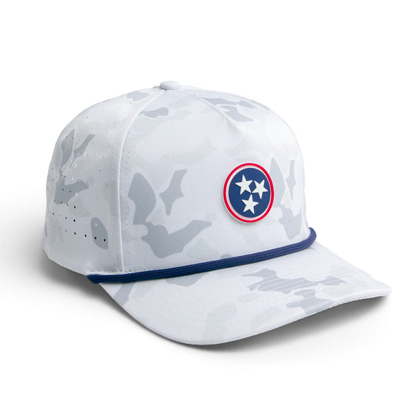 Tennessee Snow Tri - Brawn & Fox Origin 5-Panel Golf Hat Front