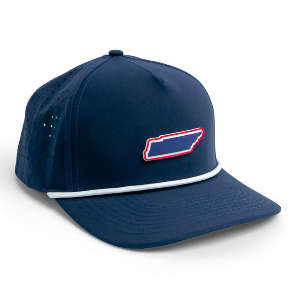 Navy Field - Brawn & Fox Origin 5-Panel Golf Hat Front