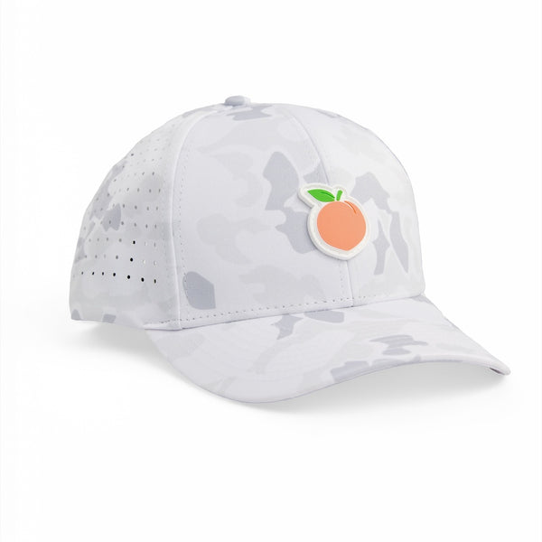 Georgia Peach Camo - Brawn & Fox Axis 6-Panel Golf Hat Front