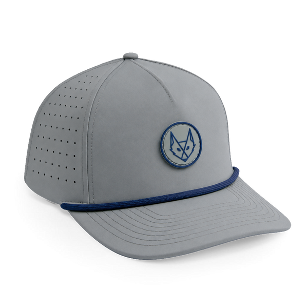 Fox Grey 5 - Brawn & Fox Origin 5-Panel Golf Hat Front