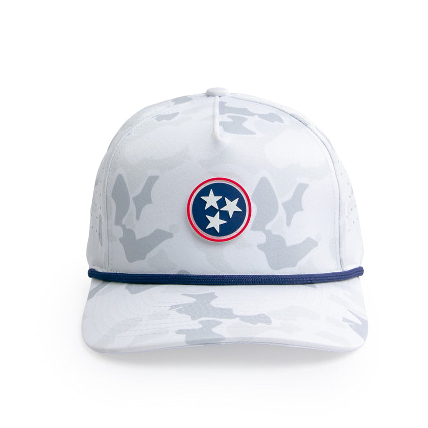 Tennessee Snow Tri - Brawn & Fox Origin 5-Panel Golf Hat Side