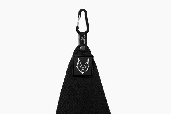 Black Magnetic Golf Towel